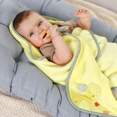 Baby Fehn Deka Dinosaurus Happy Dino žlutá