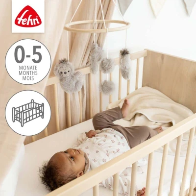 Baby Fehn Dřevěný kolotoč lenochod Lazy béžový