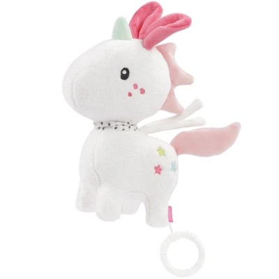 Baby Fehn Hrací jednorožec Aiko & Yuki bílo-růžový