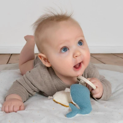 Baby Fehn Hračka malý hroch a velryba FehnNatur