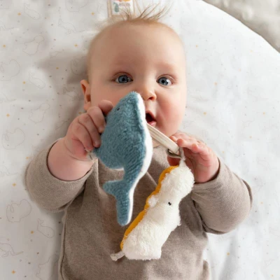 Baby Fehn Hračka malý hroch a velryba FehnNatur