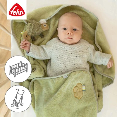 Baby Fehn Mazlicí deka Chameleon Crazy zelená
