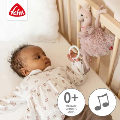 Baby Fehn Mini hrací plameňák Pink