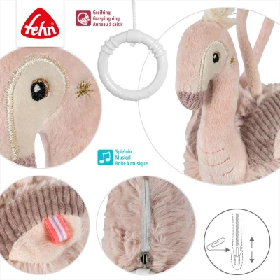 Baby Fehn Mini hrací plameňák Pink