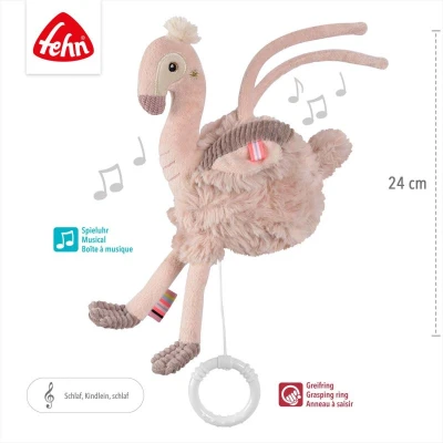 Baby Fehn Mini hrací plameňák Pink