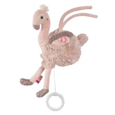 Baby Fehn Mini hrací plameňák Pink