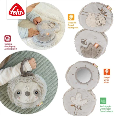 Baby Fehn Plyšová knížka lenochod Lazy béžová