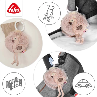 Baby Fehn Plyšová knížka Plameňák Pink