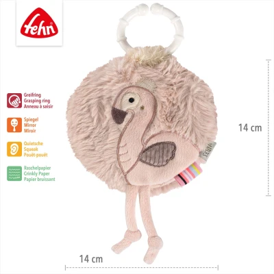 Baby Fehn Plyšová knížka Plameňák Pink