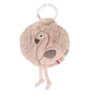 Baby Fehn Plyšová knížka Plameňák Pink