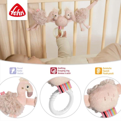Baby Fehn Řetěz na kočárek Plameňák růžový