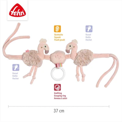 Baby Fehn Řetěz na kočárek Plameňák růžový