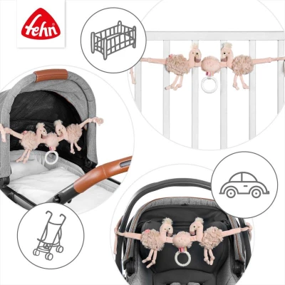 Baby Fehn Řetěz na kočárek Plameňák růžový