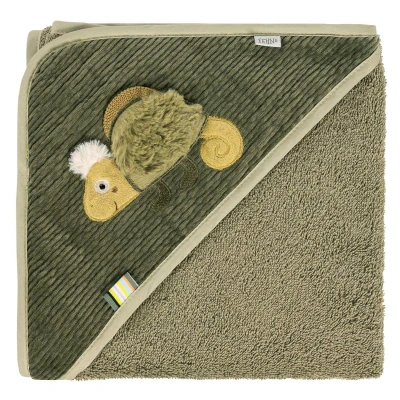 Baby Fehn Ručník s kapucí chameleon Crazy khaki