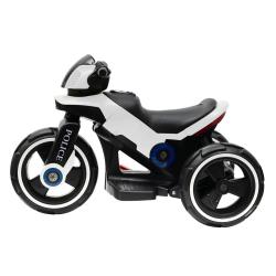 BABY MIX Dětská elektrická motorka POLICE bílá