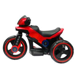 BABY MIX Dětská elektrická motorka POLICE červená