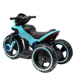 BABY MIX Dětská elektrická motorka POLICE modrá