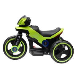 BABY MIX Dětská elektrická motorka POLICE zelená
