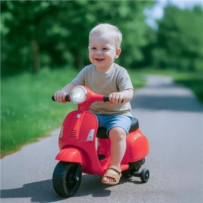 BABY MIX Detská elektrická motorka Vespa červená