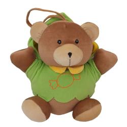 Baby Mix Dětská plyšová hračka s hracím strojkem medvídek zelený Baby Mix Dětská plyšová hračka s hracím strojkem medvídek zelený