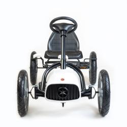 BABY MIX Dětská šlapací motokára Go-kart Buggy bílá