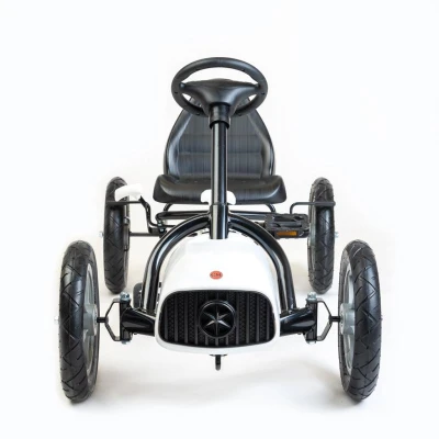 BABY MIX Dětská šlapací motokára Go-kart Buggy bílá