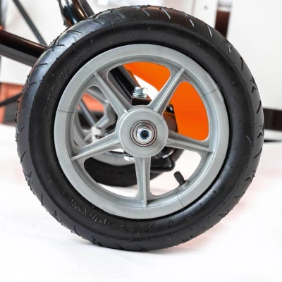BABY MIX Dětská šlapací motokára Go-kart Buggy bílá