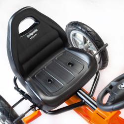 BABY MIX Dětská šlapací motokára Go-kart Buggy bílá
