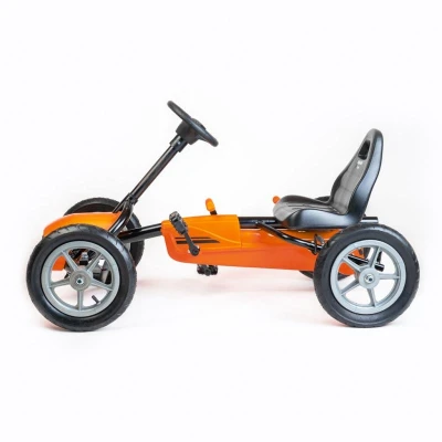 BABY MIX Dětská šlapací motokára Go-kart Buggy oranžová