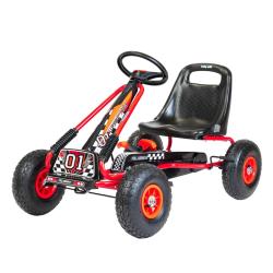 BABY MIX Dětská šlapací motokára Go-kart Razor červená