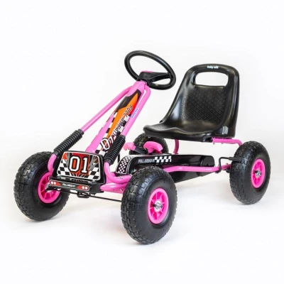 BABY MIX Dětská šlapací motokára Go-kart Razor růžová