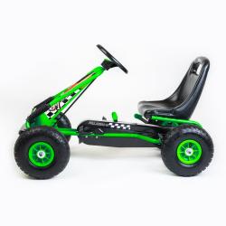 BABY MIX Dětská šlapací motokára Go-kart Razor zelená