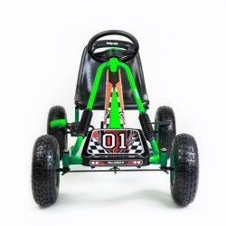 BABY MIX Dětská šlapací motokára Go-kart Razor zelená