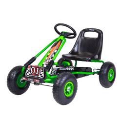 BABY MIX Dětská šlapací motokára Go-kart Razor zelená BABY MIX Dětská šlapací motokára Go-kart Razor zelená