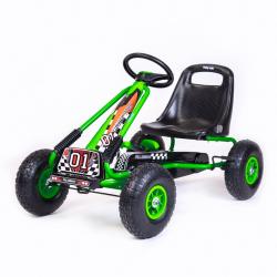 BABY MIX Dětská šlapací motokára Go-kart Razor zelená