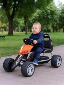BABY MIX Dětská šlapací motokára Go-kart Speedy červená