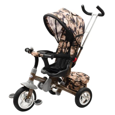 BABY MIX Dětská tříkolka 3v1 TYPHOON 360° army