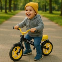 Baby Mix Dětské balanční kolo s brzdou Traveller černé