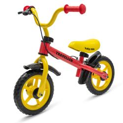 Baby Mix Detské balančné kolo s brzdou Traveller červené