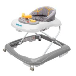 BABY MIX Dětské chodítko s volantem a silikonovými kolečky BABY MIX Dětské chodítko s volantem a silikonovými kolečky