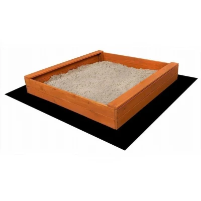 Baby Mix Detské drevené pieskovisko so strieškou 120x120 cm červeno-biele