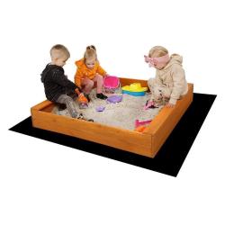 Baby Mix Dětské dřevěné pískoviště se stříškou 120x120 cm červeno-bílé