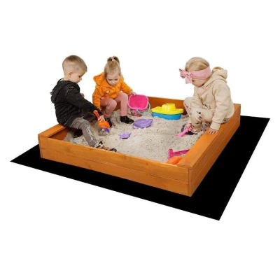 Baby Mix Detské drevené pieskovisko so strieškou 120x120 cm červeno-biele