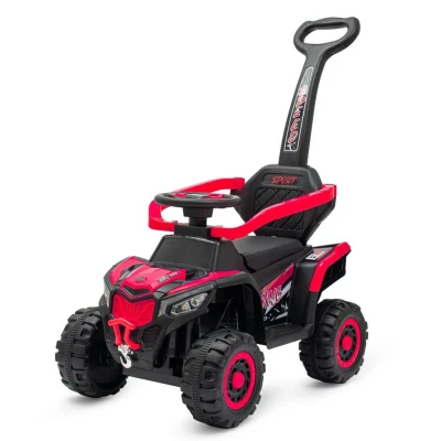 Baby Mix Dětské elektrické odrážedlo Ruggy s vodící tyčí červené Baby Mix Dětské elektrické odrážedlo Ruggy s vodící tyčí červené