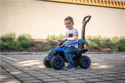 Baby Mix Dětské elektrické odrážedlo Ruggy s vodící tyčí modré