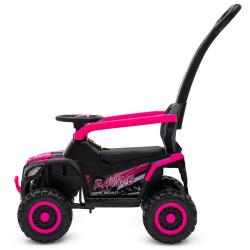 Baby Mix Dětské elektrické odrážedlo Ruggy s vodící tyčí růžové