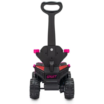 Baby Mix Detské elektrické odrážadlo Ruggy s vodidlom ružové