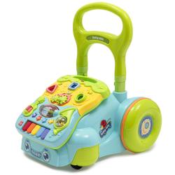 BABY MIX Dětské hrající chodítko modré BABY MIX Dětské hrající chodítko modré