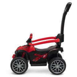 Baby Mix Dětské odrážedlo Mega Prime EVA s vodící tyčí červené