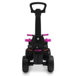 Baby Mix Dětské odrážedlo Mega Prime EVA s vodící tyčí růžové